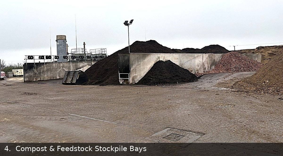 Compost And Feedstock stockpile bays