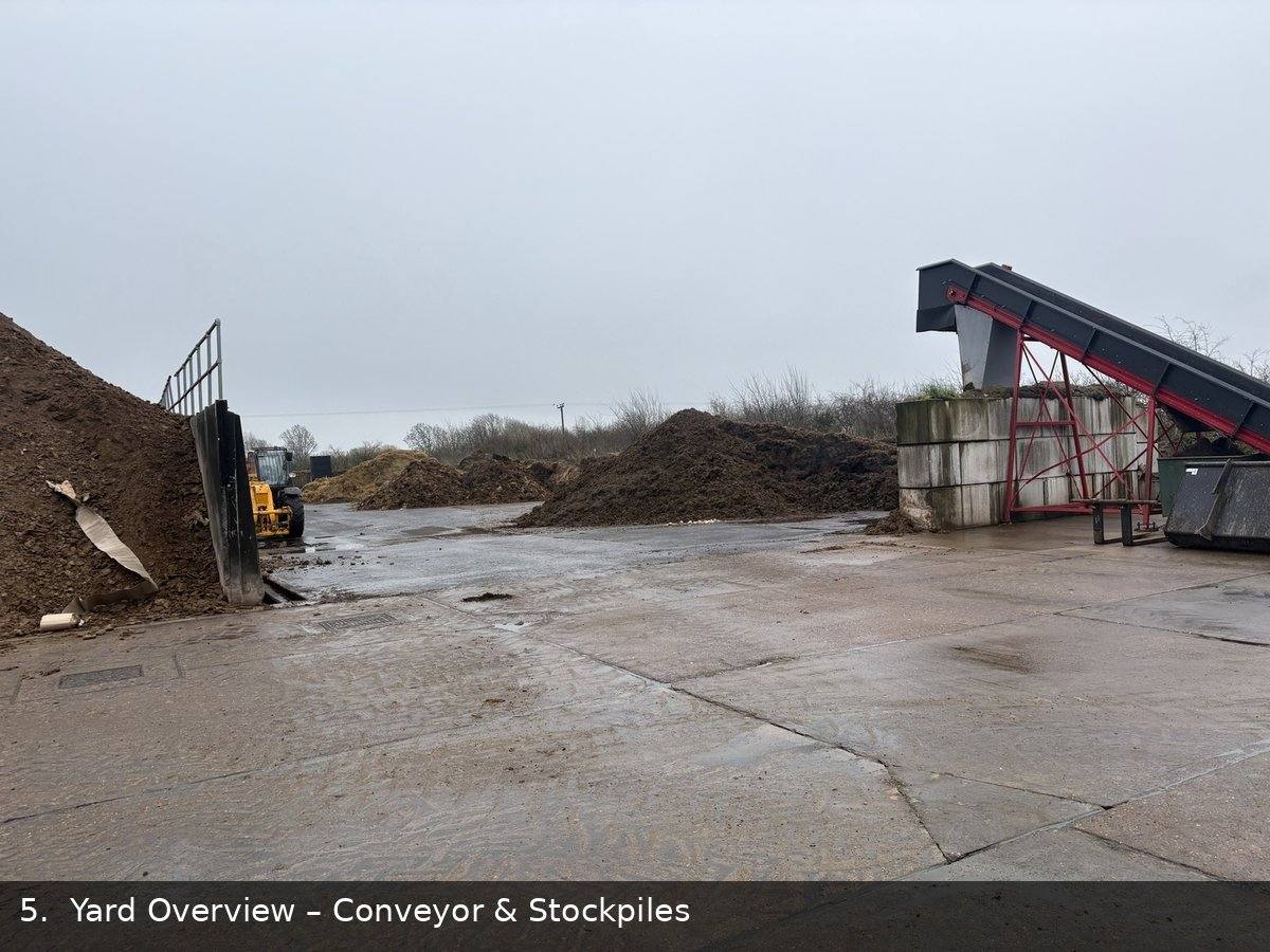 Yard overview conveyor And Stockpiles