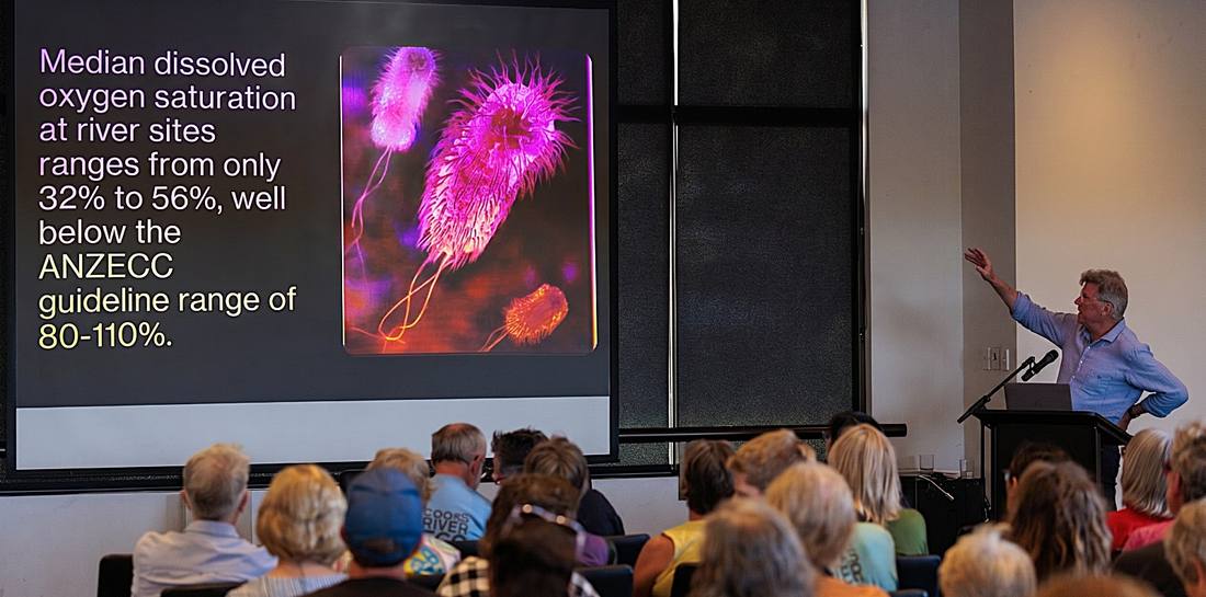Presenting evaluation methodology to a conference audience.